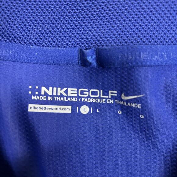 Nike Players Polo Shirt Men’s Large Blue Dri-Fit Golf Performance Casual - Picture 7 of 9